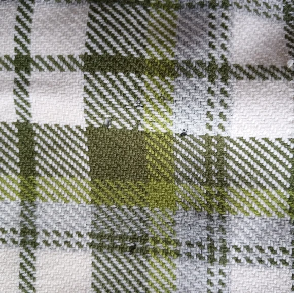 J. Crew Green & Cream Plaid Wool Mini Skirt - Picture 3 of 8